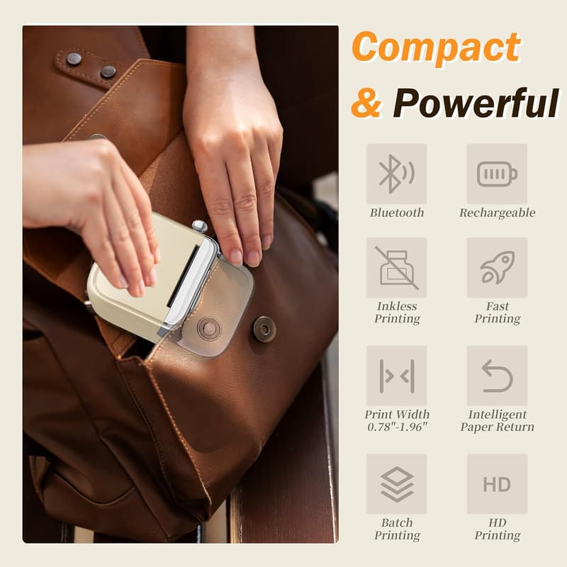 Phomemo M150 Bluetooth対応ラベルライター - 203dpi、充電式、コンパクト設計、業務用/家庭用