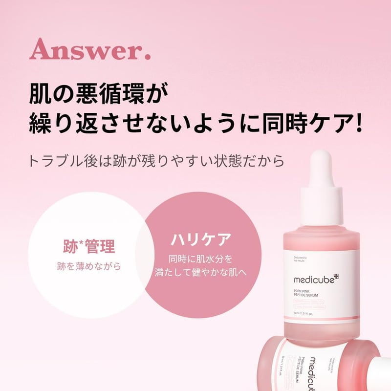 メディキューブ PDRNピンクアンプル 10,000ppm美容液 低刺激韓国コスメ