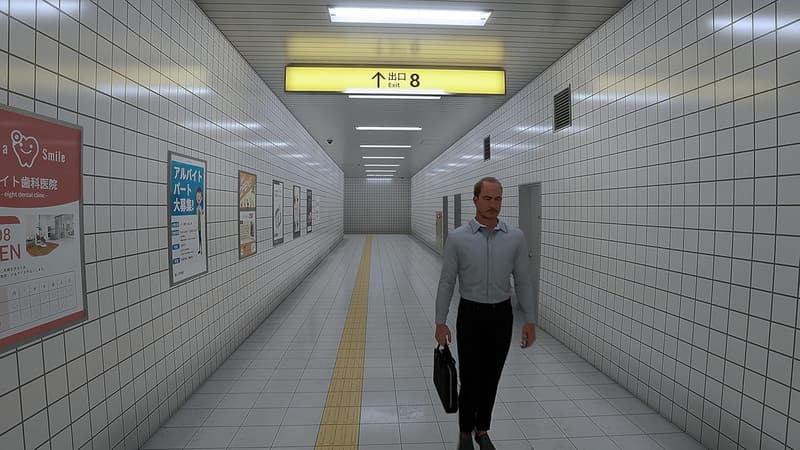 8番出口の交通案内サイン