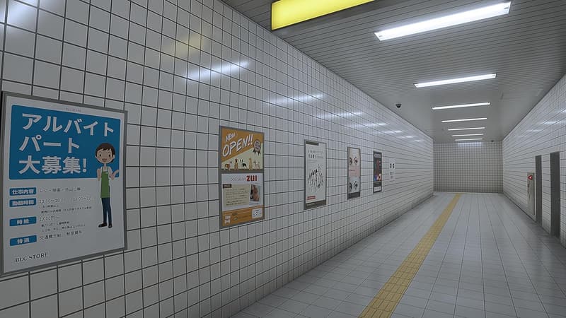 8番出口の交通案内サイン