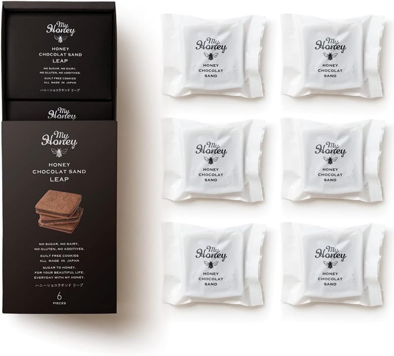 ギフト用 ハニーショコラサンド 小箱入り6枚セット 砂糖・乳製品不使用 Gluten-Free