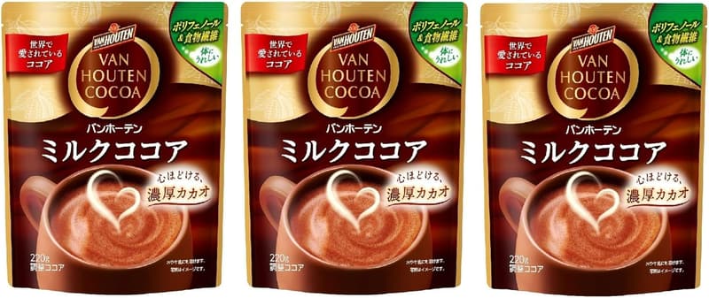 バンホーテン ミルクココア 220g 3個セット