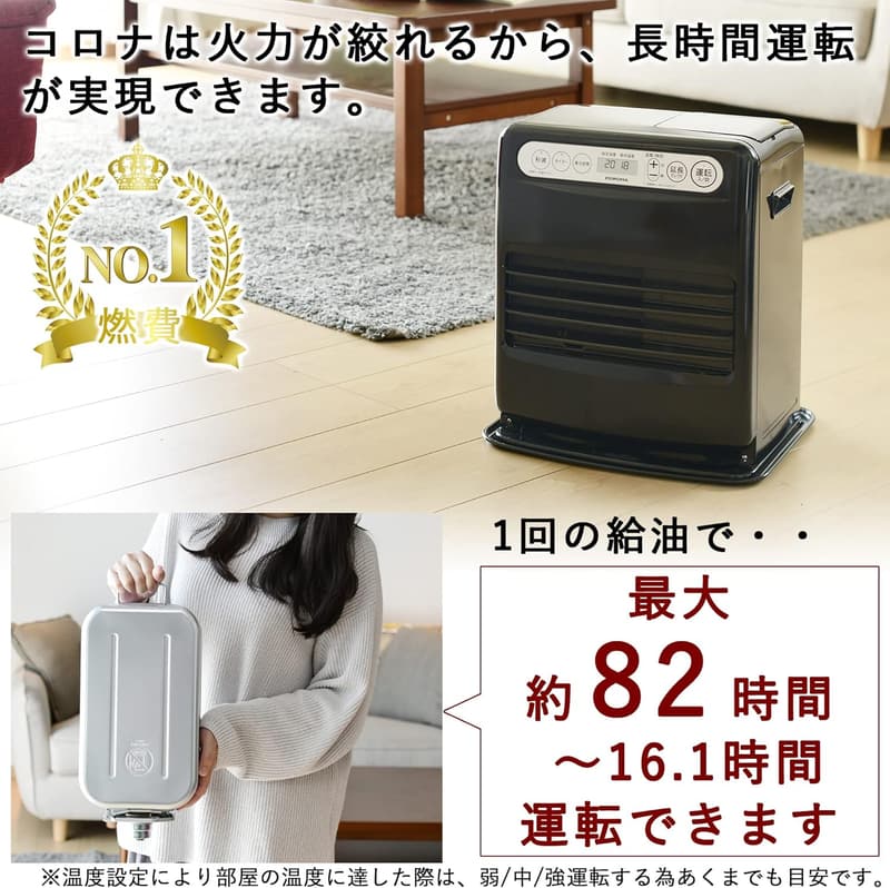 石油ファンヒーター【木造9畳・コンクリート12畳対応】ニオイ低減機能・ワンタッチ給油・ホワイト【日本製】 FH-G32YA3(W)