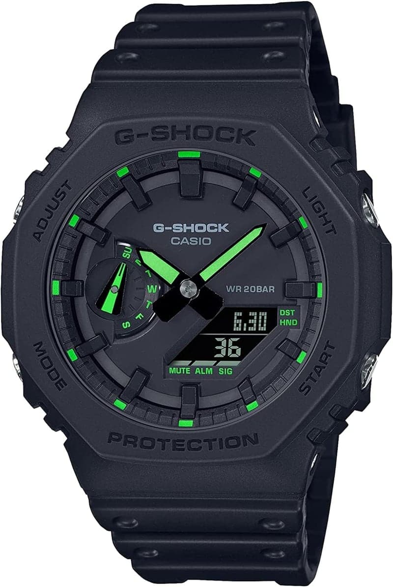ネオンアクセント グリーン G-Shock GA2100-1A3 腕時計