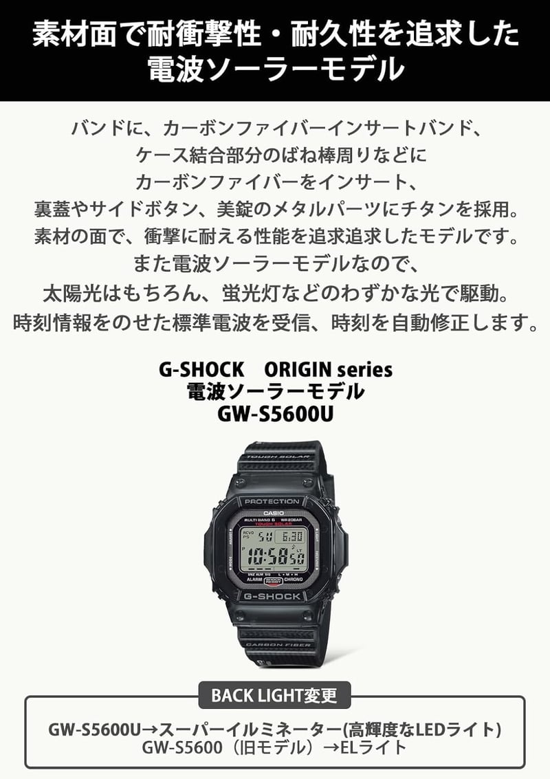メンズ ブラック G-SHOCK 腕時計 GW-S5600U-1JF 【国内正規品】