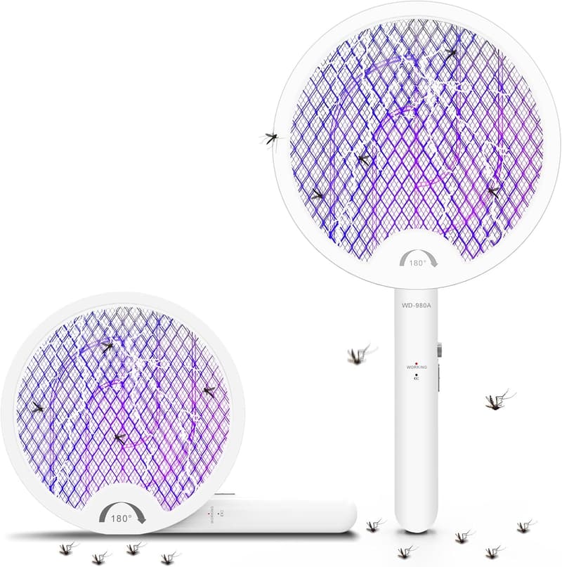 BOEN USB充電式電撃殺虫ラケット｜省エネ・4層安全ネット・屋内外使用可