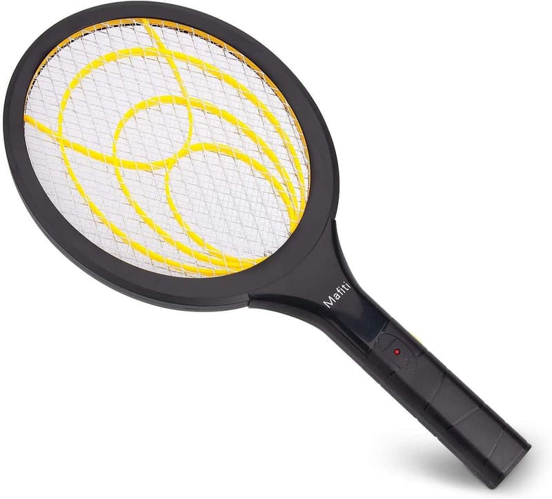 電撃殺虫ラケット 3層メッシュ設計 軽量型 蚊取り器 - ホーム・アウトドア対応【1年間品質保証】