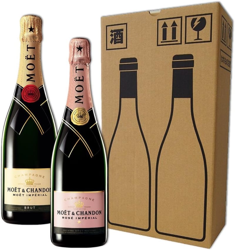 シャンパン飲み比べセット モエ・アンペリアル＆モエ・ロゼ 750ml×2本