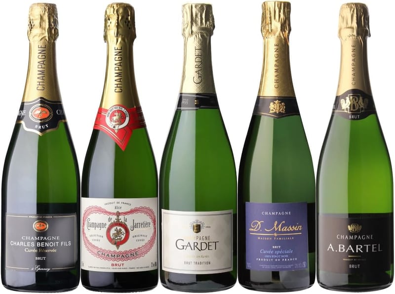 辛口シャンパン5本セット750ml - ベルエポックが当たる！高級スパークリングワイン飲み比べ