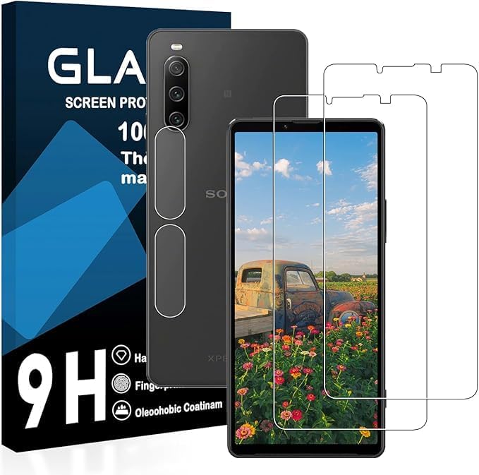 Xperia 10 III用ガラスフィルム2枚セット（硬度9H、国産旭硝子AGC素材、気泡ゼロ）