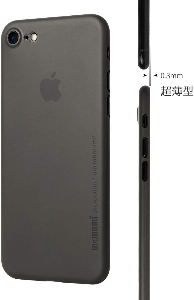 iPhone SE/8/7対応 0.3㎜極薄マットケース 指紋&傷防止 ワイヤレス充電対応