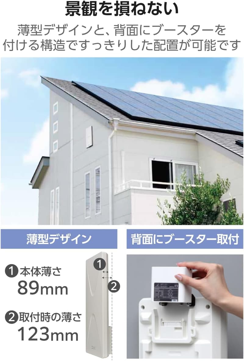 地上デジタルアンテナ DXアンテナ UHFブースター内蔵 中・弱電界地域向け 26素子相当 EC-FA26A