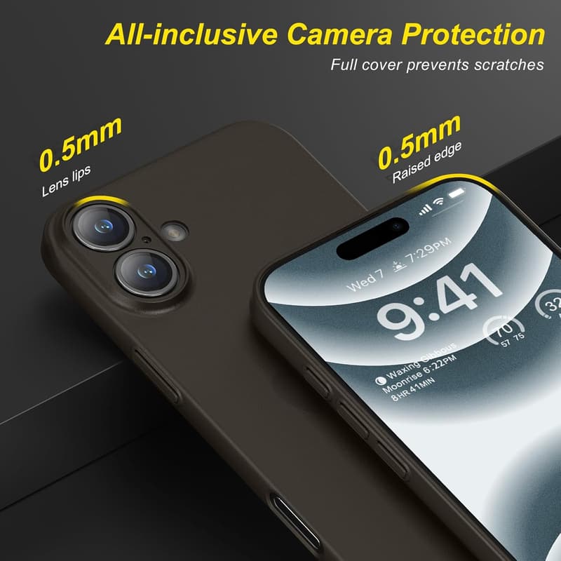 iPhone 16対応 0.3㎜極薄マット質感ケース 指紋・傷防止 워wireless充電対応