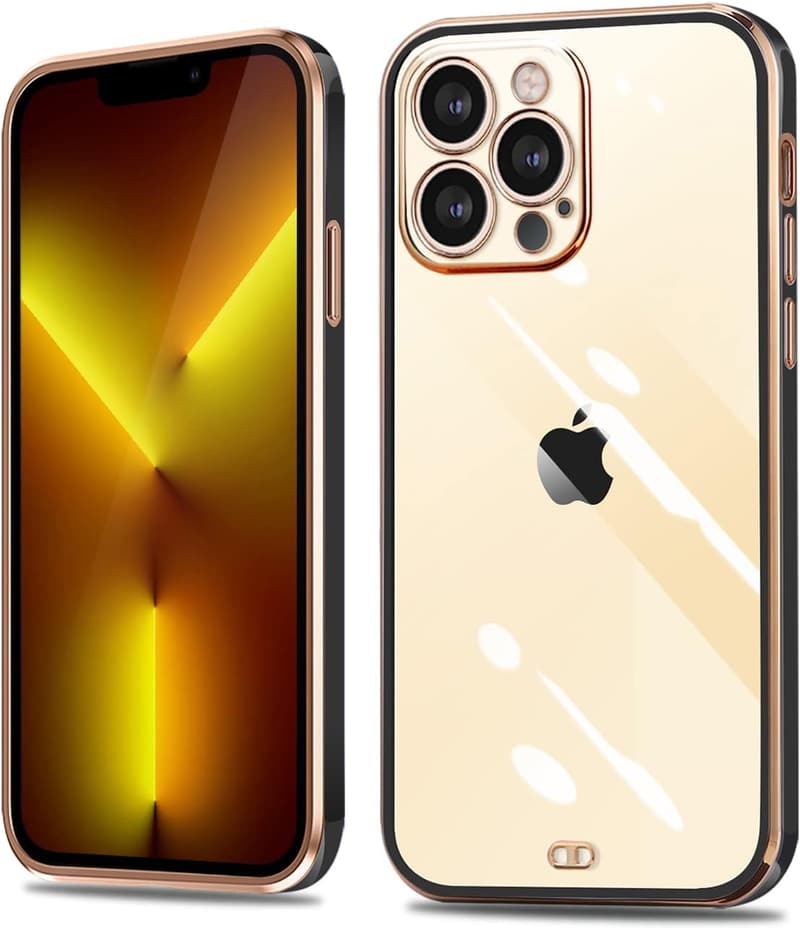 iPhone 13 Pro 耐衝撃クリアケース 薄型 軽量 ブラック