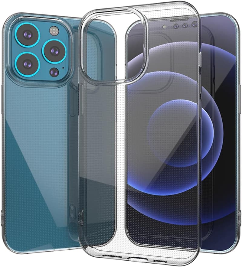 iPhone 13 Pro用超薄型TPU透明ソフトケース - 耐衝撃・防汚・防指紋加工