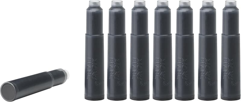 モンブラン 万年筆用インクカートリッジ ミステリーブラック 8本入り 正規輸入品