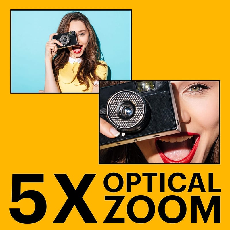 使いやすいデジタルカメラ KODAK PIXPRO FZ55-BK 16MP 光学5倍ズーム 28mm 2.7インチ液晶 ブラック
