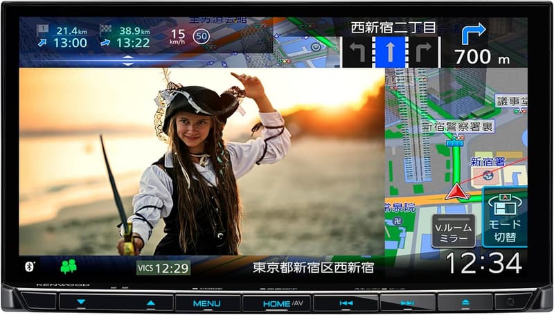 日本製信頼性の高い7インチHDパネル搭載カーナビゲーションシステム Kenwood MDV-S711HD