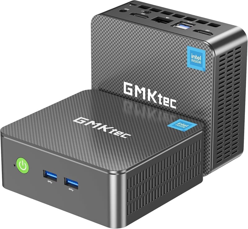 最新第12世代インテル搭載 GMKtecミニPC（Windows 11 Pro、DDR4 16GB、512GB SSD、静音設計、2画面出力）