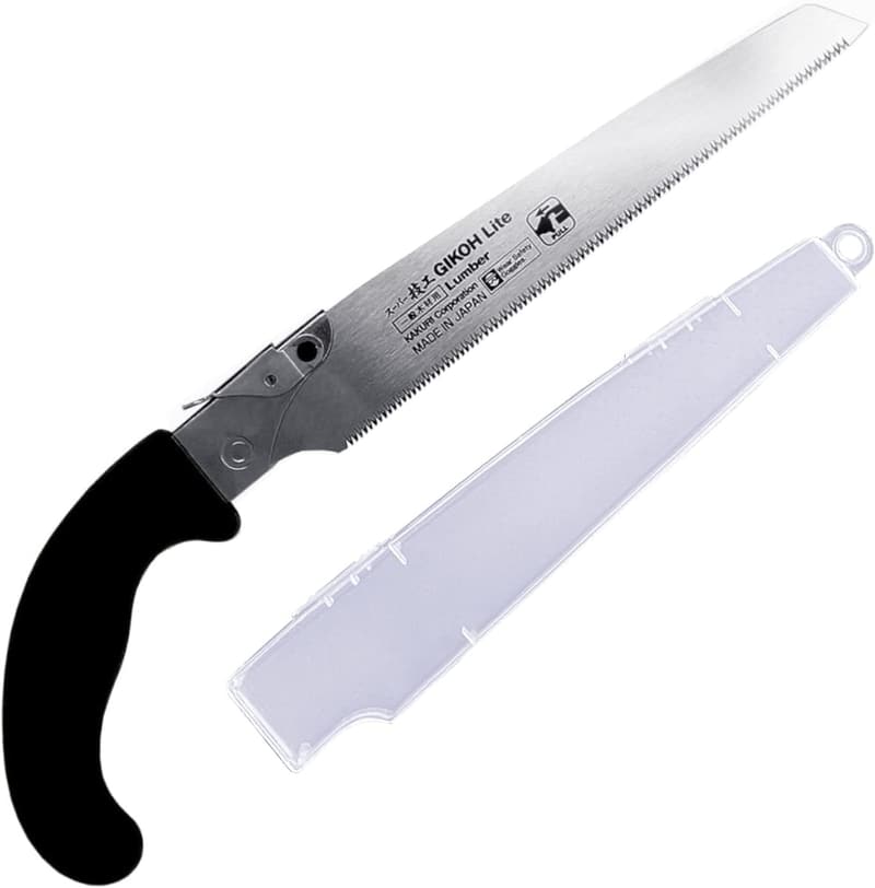 替刃式の一般木材用ノコギリ（210mm、収納ケース付）日本製ブレード使用