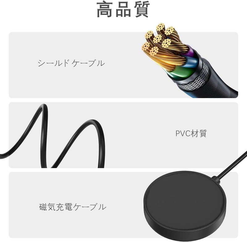 Galaxy Watch4/5 Pro 充電器 1m サムスン スマートウォッチ用