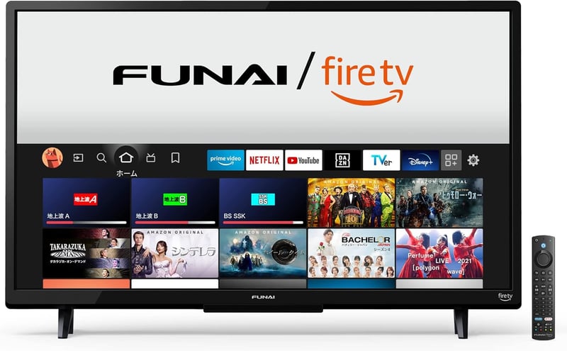 Alexa対応 32V型液晶テレビ Fire TV搭載 内蔵ダブルチューナー FL-32HF140B ブラック