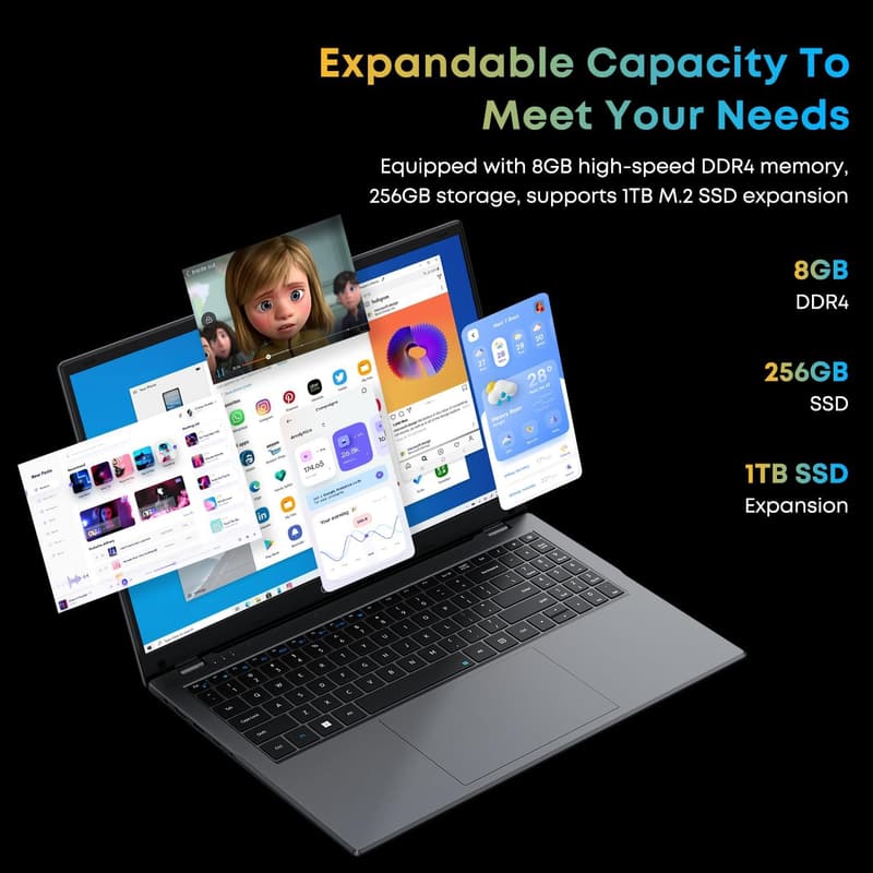 CHUWI HeroBook Plus 15.6インチノートパソコン Windows11 N4020 8GB/256GB 薄型軽量モデル