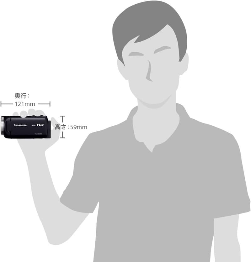 パナソニック HDビデオカメラ V360M 高倍率90倍ズーム 16GB ブラック