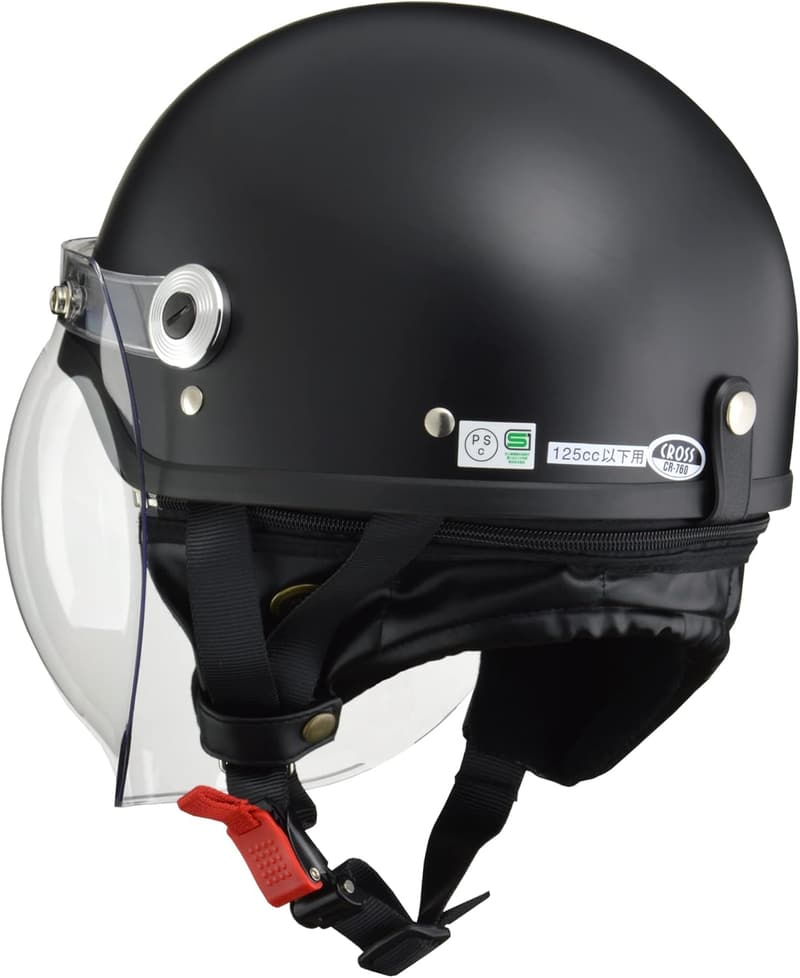 バイク用ハーフヘルメット CR-760 バブルシールド付き