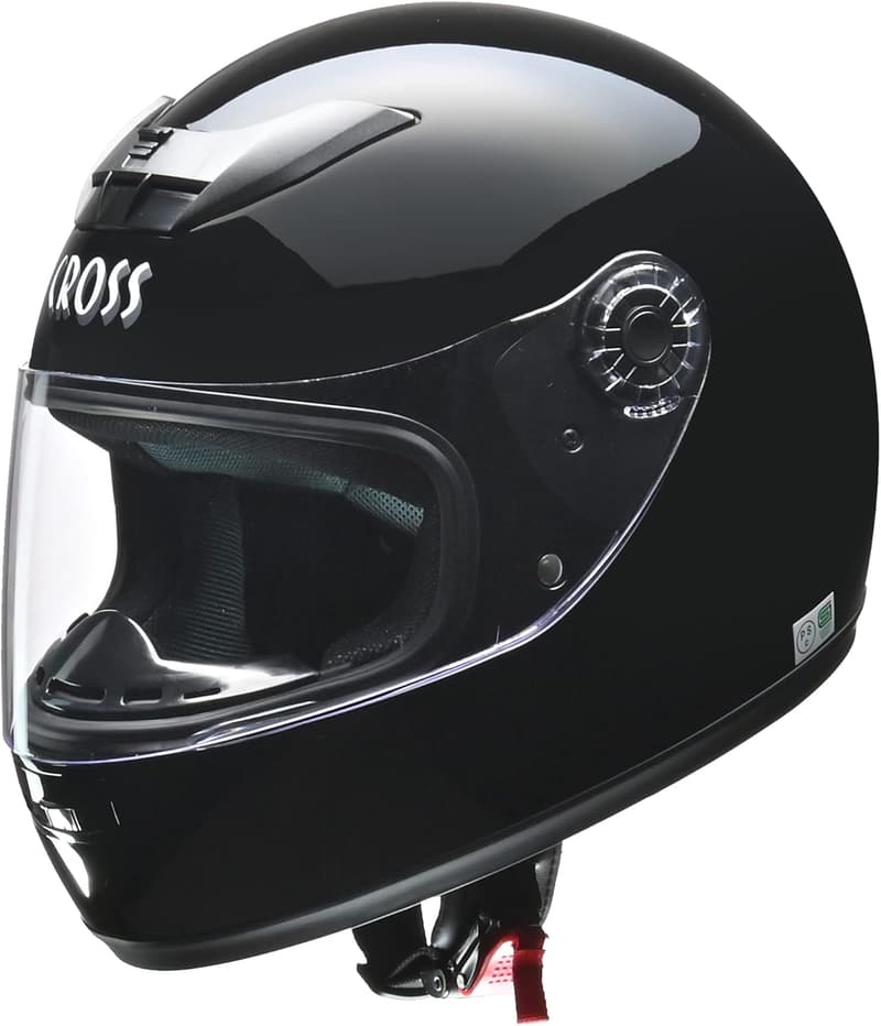 バイク用フルフェイスヘルメット CROSS（ブラック・フリーサイズ）