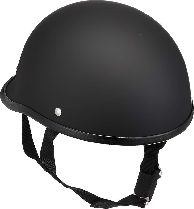 ハーフヘルメット マットブラック フリーサイズ (57〜60cm)