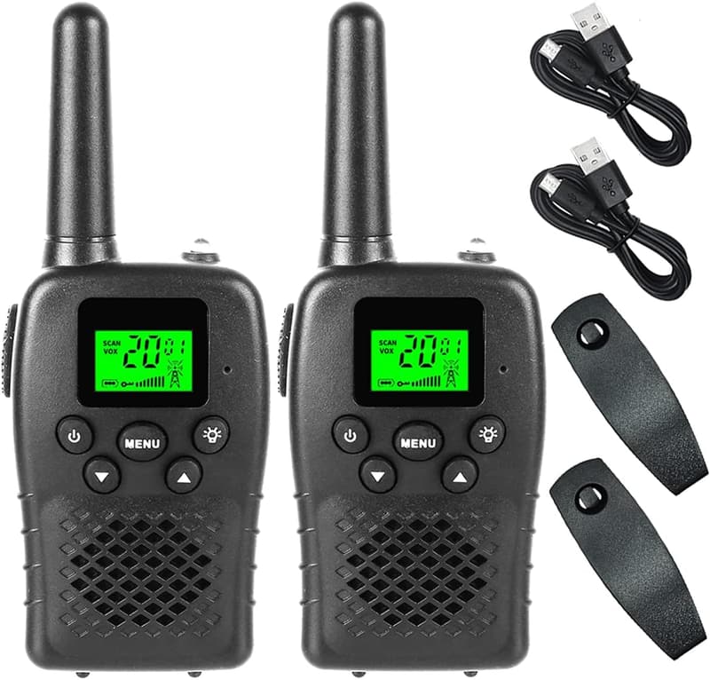 USB充電式特定小電力トランシーバーT18 2台セット（免許不要・軽量・VOX機能付き）