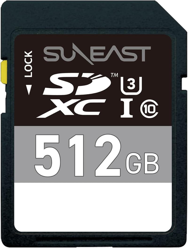 SUNEAST 512GB SDカード U3 V30 Class10 最大転送速度95MB/s IPX7防水
