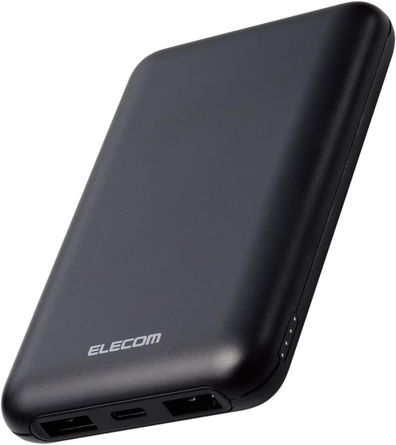 エレコム 10000mAh モバイルバッテリー USB PD対応 ブラック