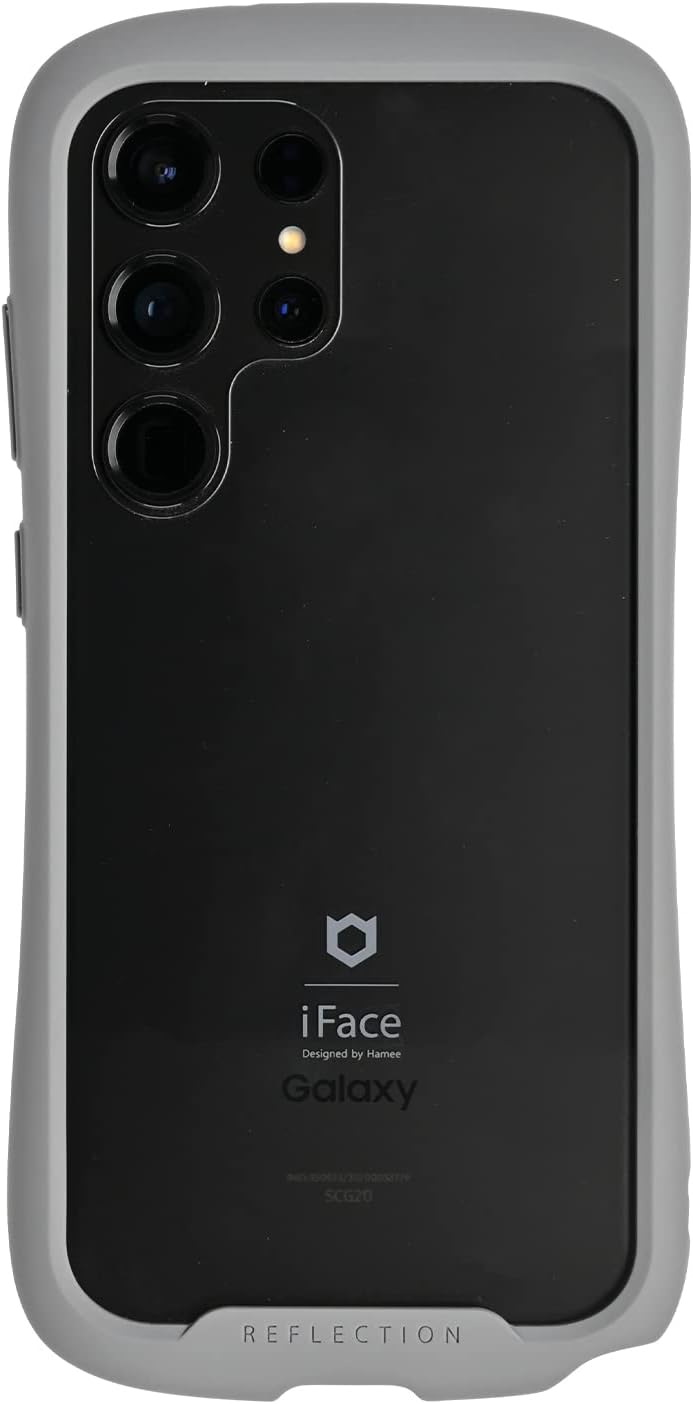 Galaxy S23 Ultra対応 iFace Reflection 強化ガラススマホケース（クリア・グレー）