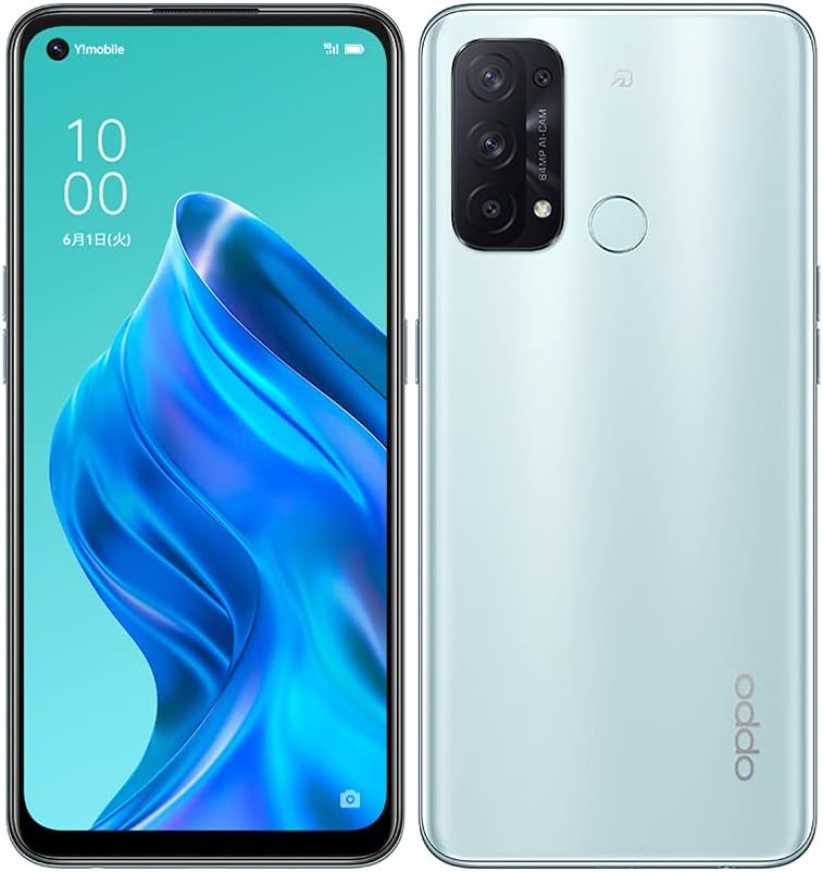 Y!mobile版 OPPO Reno5 A A1010P シングル SIM 6GB/128GB ブルー