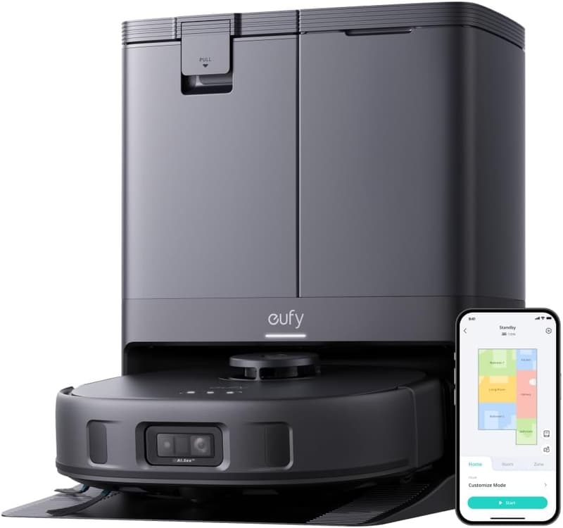 Eufy X10 Pro Omni ロボット掃除機 ブラック【加圧式デュアルモップ/自動ゴミ収集/AI障害物回避】