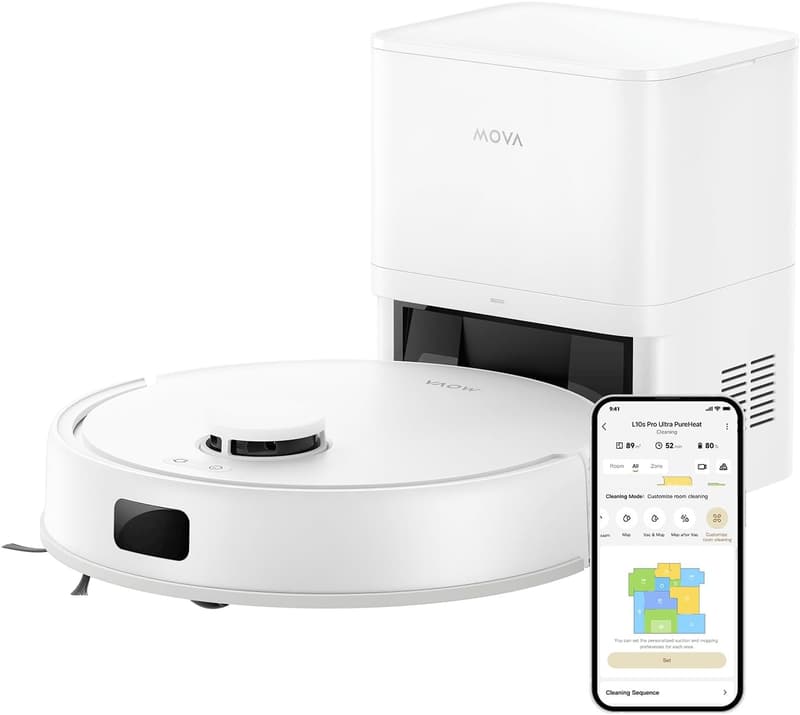 MOVA E20 Plus ロボット掃除機 水拭き対応 強力吸引 90日間自動ゴミ収集 1年保証
