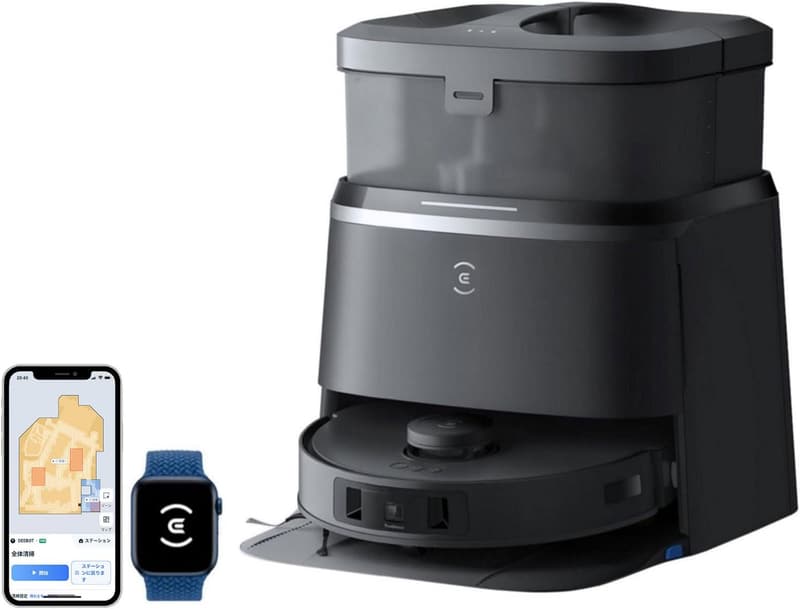 自動ゴミ収集機能搭載 11000Pa吸引力 ロボット掃除機 ECOVACS DEEBOT T30 OMNI