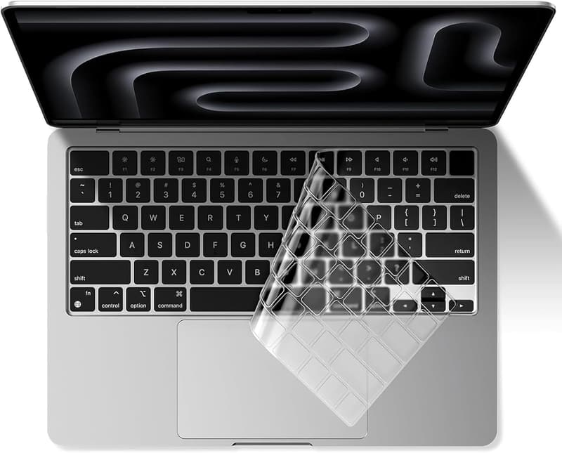 最新Macbook Air/Pro用極薄透明キーボードカバー（防塵防水）
