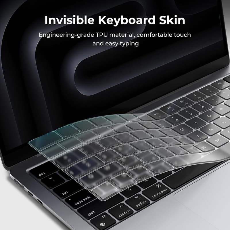 最新Macbook Air/Pro用極薄透明キーボードカバー（防塵防水）