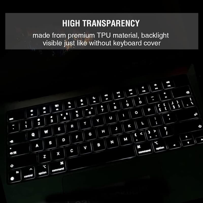 最新Macbook Air/Pro用極薄透明キーボードカバー（防塵防水）