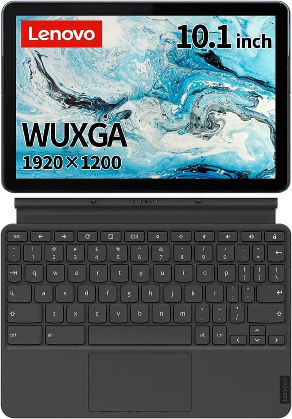 Lenovo Chromebook Ideapad Duet 10.1インチ タブレットノートパソコン (MediaTek Helio P60T, 4GB, 128GB)【2022年モデル】