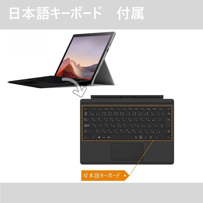 Surface Pro 7 (Core i5, 8GB, 256GB SSD) タッチパネル 2in1ノートパソコン（Win11&Office 2019搭載）