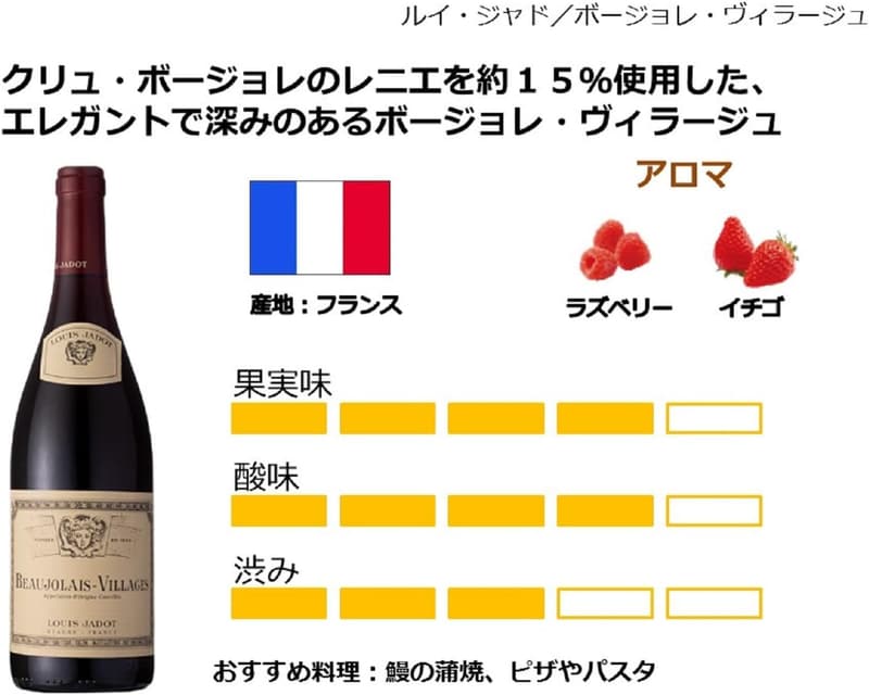 ルイ・ジャド 赤ワイン5本セット（ブルゴーニュ名門ワイナリー）750ml×5本