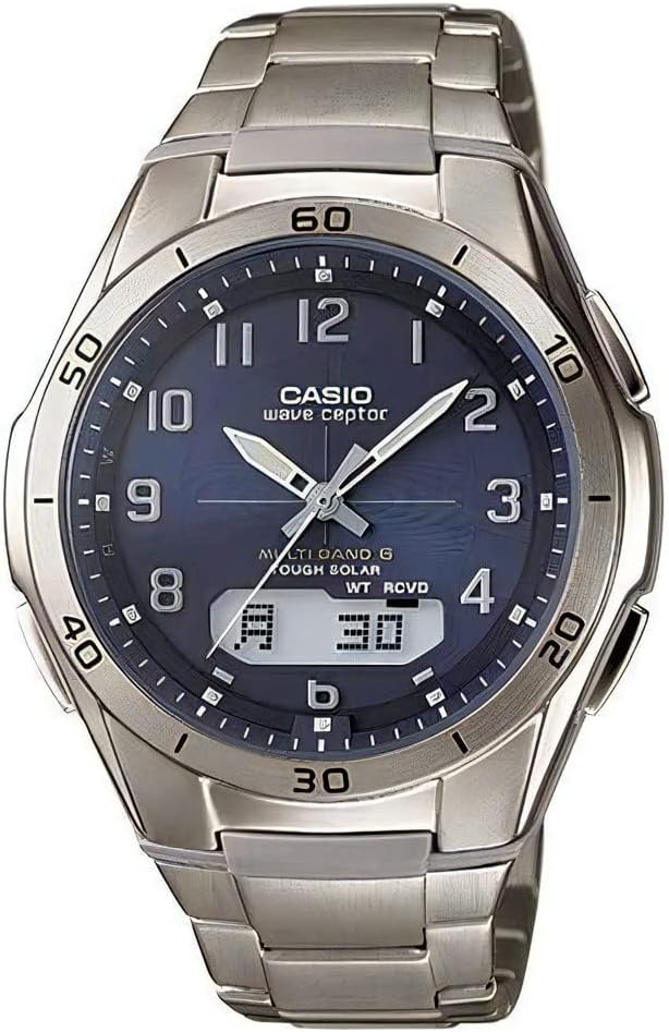 通販限定モデル カシオ チタン電波ソーラー腕時計 WVA-M640TD-2AJF メンズ