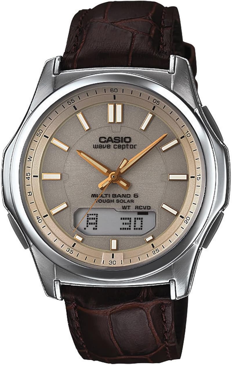 世界6局対応電波ソーラー メンズ腕時計 WAVE CEPTOR ブラウン WVA-M630L-9AJF