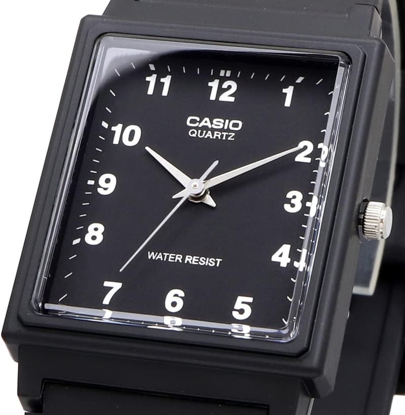 チプカシ MQ-27-1B ウレタンベルト レクタングラーフェイス アナログ腕時計 ユニセックス