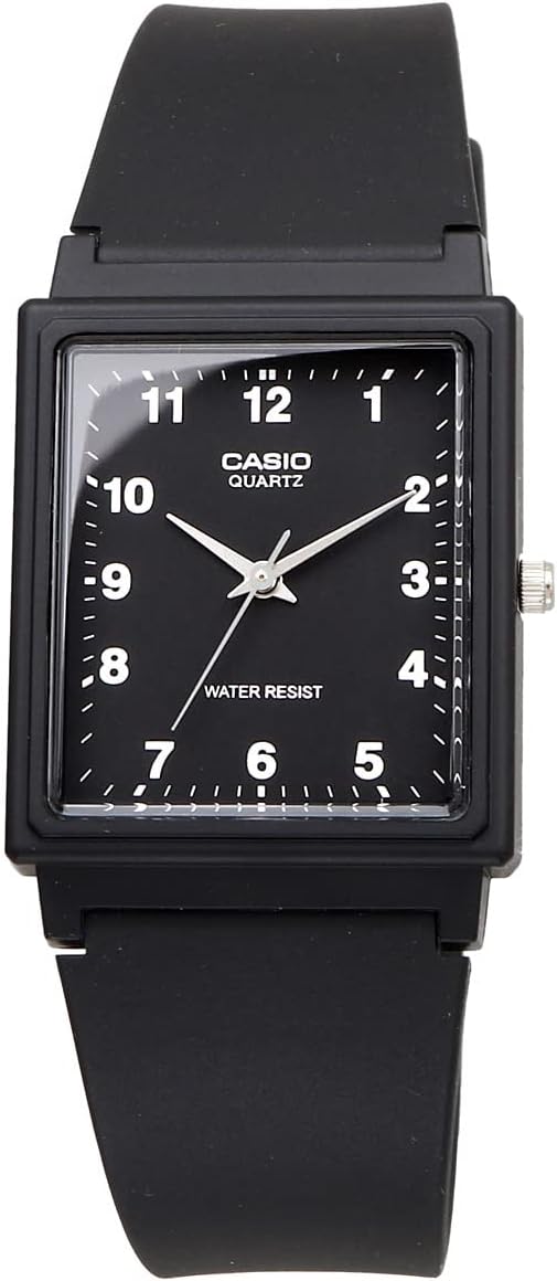 チプカシ MQ-27-1B ウレタンベルト レクタングラーフェイス アナログ腕時計 ユニセックス