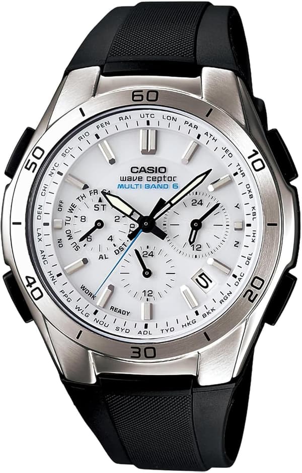 電波ソーラー メンズ腕時計 WAVE CEPTOR ホワイト WVQ-M410-7AJF【国内正規品】
